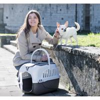 Bama Pet Transportbox 52x33x34 cm Taupe/Wit - thumbnail