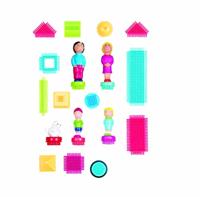 Bristle Blocks in pot 80 stuks - thumbnail