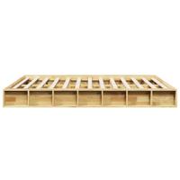 Bedframe zonder matras 140x190 cm massief hout eiken - thumbnail