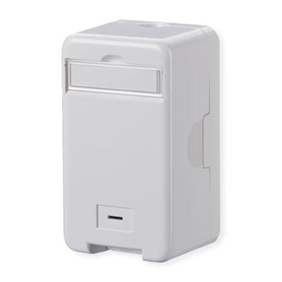 Metz Connect 1309140002KE Netwerkdoos Opbouw (op muur) Zonder connectoren 1 poort Zuiver wit