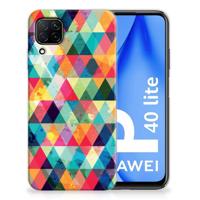 Huawei P40 Lite TPU bumper Geruit - thumbnail