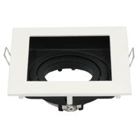 Durham LED Inbouwspot Vierkant - Kantelbaar armatuur - 10x10 cm - GU10 Fitting incl. lamphouder - IP20 - Wit - thumbnail