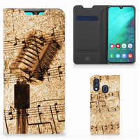 Samsung Galaxy A40 Stand Case Bladmuziek - thumbnail