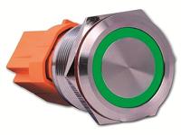 Joy-it BUTTON22C-M-GR BUTTON22C-M-GR Toetsschakelaar 250 V/AC 15 A 1x aan/uit Moment Groen (Ø x h) 24.80 mm x 34.50 mm IP67, IK10 1 stuk(s) - thumbnail