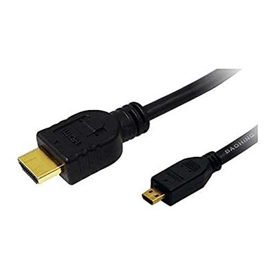 LogiLink HDMI Aansluitkabel HDMI-A-stekker, HDMI-micro-D-stekker 1.00 m Zwart CH0030 4K UHD HDMI-kabel