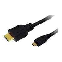 LogiLink HDMI Aansluitkabel HDMI-A-stekker, HDMI-micro-D-stekker 1.00 m Zwart CH0030 4K UHD HDMI-kabel - thumbnail