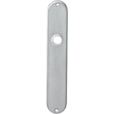 Intersteel deurschilden blind 220x41x8mm ovaal - RVS