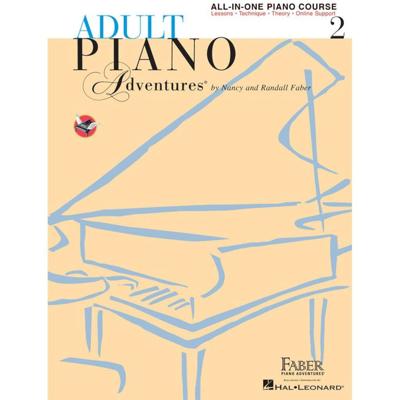Hal Leonard Adult Piano Adventures All-in-One Book 2 Spiral Bound pianoboek met online media