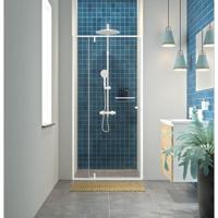 Draaideur Voor Nis Sealskin Contour 100x200 cm Helder Glas 6 mm Mat Wit - thumbnail