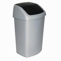 Curver afvalbak swing zilver/antrac. 50L - thumbnail
