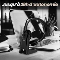Tnb - ACTIV 1000X - Professionele Bluetooth + 2,4 GHz Koptelefoon, Oordopjes met Laadstation - Zwart - thumbnail