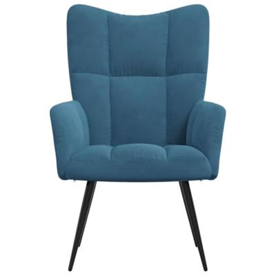 Relaxstoel fluweel blauw