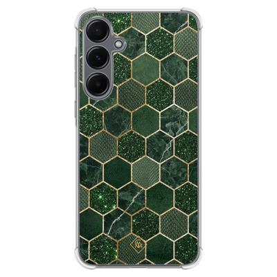 Samsung Galaxy A55 shockproof hoesje - Kubus groen