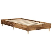 Bedframe zonder matras 90x190 cm spaanplaat bewerkt hout - thumbnail
