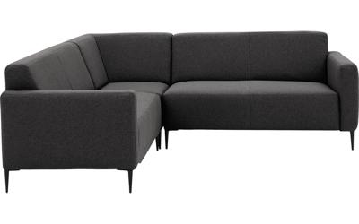 Goossens Bank Key West grijs, stof, 2-zits, modern design