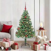VidaXL Kerstboom met 150 led met standaard groen 150 cm pvc - thumbnail