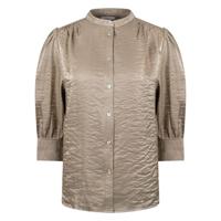 Nukus Blouse Lilly Shiny | Army - thumbnail