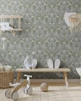 Dutch Wallcoverings Klara & Tove - Äng Green - Groen - thumbnail