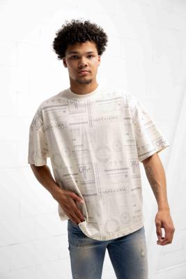 Off The Pitch Chip Oversized T-Shirt - Maat XS - Kleur: Beige | Soccerfanshop
