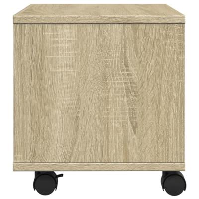 Printerkastje met wielen 41x32x34,5 cm sonoma eikenkleurig