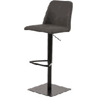 Lisomme Edwin barkruk - Zacht kunstleer - Donkergrijs - thumbnail