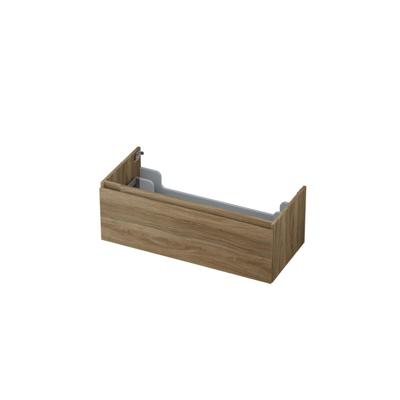 INK - Onderkast 1 Lade Greeploos met Houten Keerlijst - 1000x450x350 Mm - Zuiver Eiken