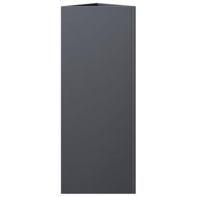 VidaXL Plantenbak driehoek 30x26x75 cm staal antracietkleurig