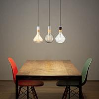 Light depot - combi fitting rond E27 - zwart / hout - Outlet - thumbnail