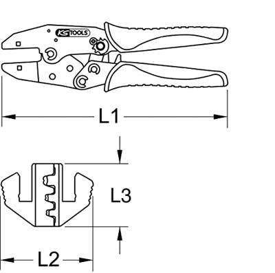 KS Tools 115.1255 1151255 Krimptang 0.5 tot 1 mm²