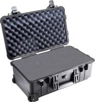 PELI 1510 Stootbestendige Trolley Koffer Voor Gevoelig Apparatuur - Drone, Camera, Dslr, E.A, Ip67 Water- En Stofdicht, Capaciteit: 27L, Gemaakt In Duitsland, Zonder Schuim, Kleur: Zwart - thumbnail