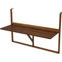 Houten balkontafel inklapbaar 120 x 44 cm - thumbnail