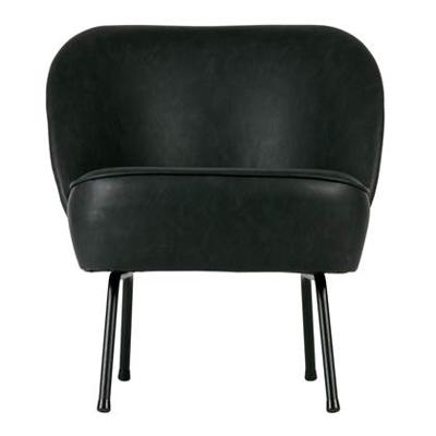 WOOOD Vogue fauteuil kunstleer zwart WOOOD Vogue fauteuil kunstleer zwart