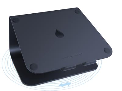 Rain Design mStand 360 Laptop Stand + Swivel Base Midnight