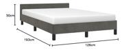 Bedframe zonder matras 120x190 cm fluweel donkergrijs - thumbnail