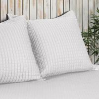 Dommelin Dommelin Sierkussenhoes Chicago Satijn 300TC Wit 40x40 cm - thumbnail