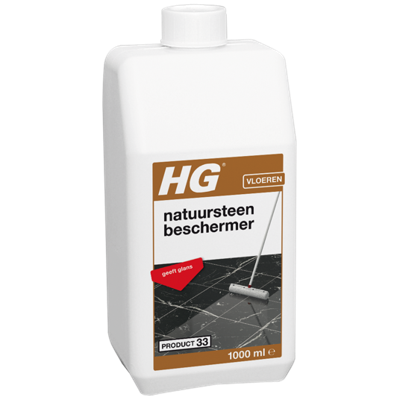 HG Natuursteen beschermfilm met glans (shine finish). HG Natuursteen beschermfilm met glans (shine finish).