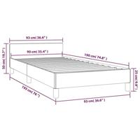 Bedframe met hoofdbord kunstleer zwart 90x190 cm - thumbnail