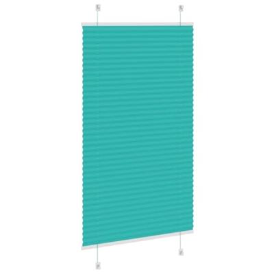 Pliss rolgordijn 75x100 cm stofbreedte 74,4 cm petrol groen