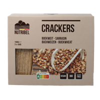 Nutribel Crackers boekweit bio 150 Gram - thumbnail