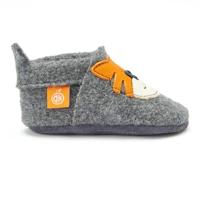 Orangenkinder babyslofjes wol Tiger grey-32-33 - thumbnail