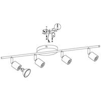 Eglo Led plafondspotBuzz rvs 4-lichts - 92598 - thumbnail
