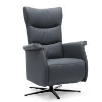 Relaxstoel Wilson Donkerblauw Leer - thumbnail