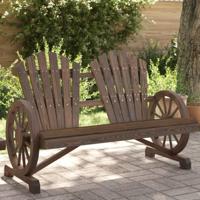 Tuinstoel 2-zits Adirondack massief vurenhout - thumbnail