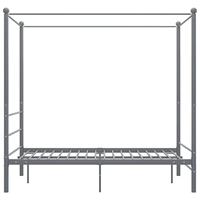 Hemelbedframe metaal grijs 140x200 cm - thumbnail