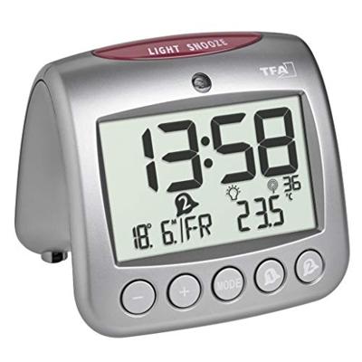 TFA Dostmann 60.2559.54 Wekker Zendergestuurd Grijs Alarmtijden 2 2 timertijden TFA Dostmann 60.2559.54 Wekker Zendergestuurd Grijs Alarmtijden 2 2 timertijden