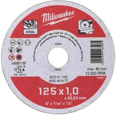 Milwaukee Dunne metaal snijschijf, contractor series SCS 41/125 x 1 x 22 mm opdrachtnemer series - 4932451477