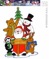 Raamsticker kerstfeest 40cm - thumbnail