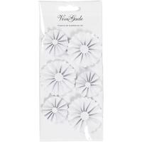 Vivi Gade Rosettes, d 35+50 mm, wit glitter, 6 stuk/ 1 doos - thumbnail