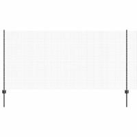 VidaXL Hek met paal grijs 1,2 x 25 m staal en pvc - thumbnail