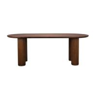 Dutchbone Ovale Eettafel 'Dean' Walnootlook, 220 x 90cm - thumbnail